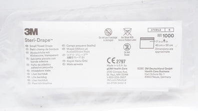 3M 1000 Steri-Drape Small Towel Drape 17 inch x 11 inch